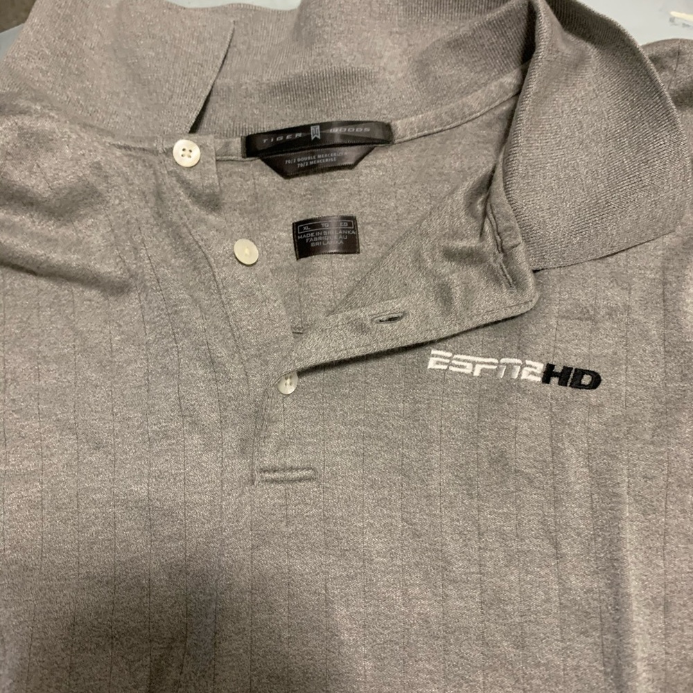Tiger Woods ESPN2 HD polo gray